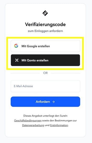 Einloggen Qonto  Gmail
